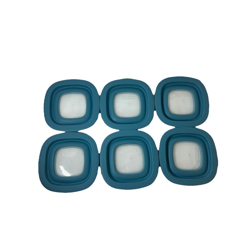 Rubbermaid Lot 6 Premier 10M1M2 Blue Square 5"Replacement Container Window Lid